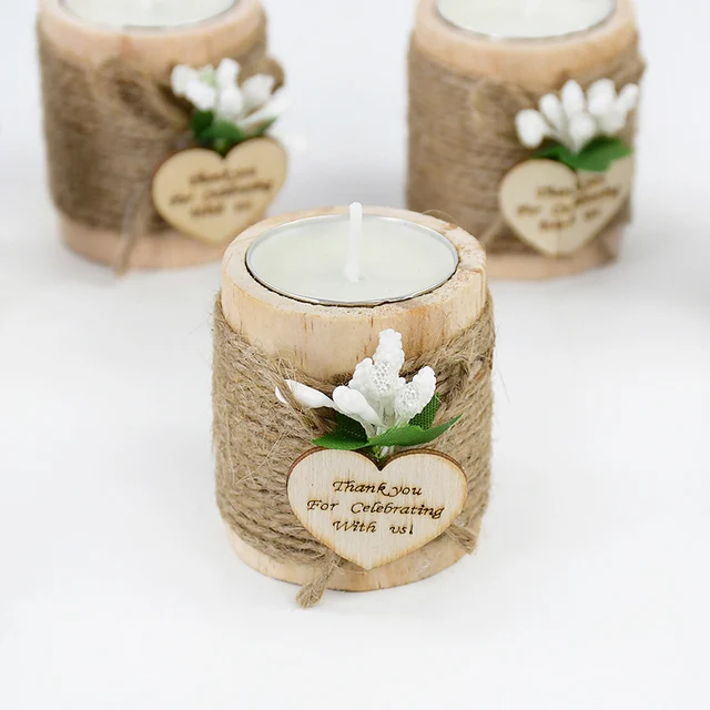Portavelas De Boda Rústicos – 12 Unidades Con Flores Secas Y Mensaje, Perfectos Para Regalos De Invitados