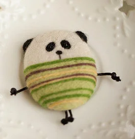 4~8cm unfinishedAnimals fighting cartoon brooch kit wool needlepoint set wool felt needle felting craft needlecraft DIY handmade