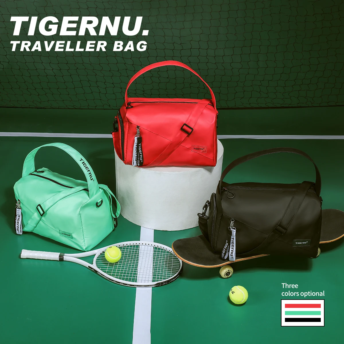 Tigernu Girl Sports Gym Bag Female Travel Duffel HandBags Fitness with Shoes Compartment for Women Light Weight Shot Trip travel bags,duffel bag