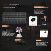 jsdsolar Onduleur Solaire Hybride Parallèle 11kW MPPT 12kW 6.5kW 48V, Système de Stockage d'Énergie à Onde Sinusoïdale Pure, Chargeur Solaire MPPT 160A 135A 120A, Pack PV 500VDC Hors Réseau, Compatible Wi-Fi, LiFePo4, Fonctionne Sans Batterie, RS485 RS232 CAN, Contact Sec 6