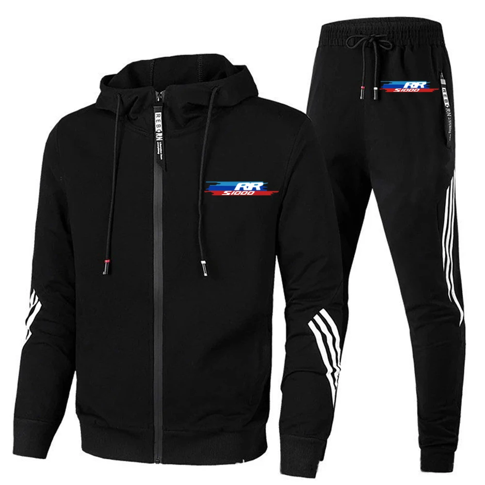 

FOR BMW S1000R S1000RR S1000XR Motorcycle 2023 new men's casual sportswear sportswear hooded printe top trousers