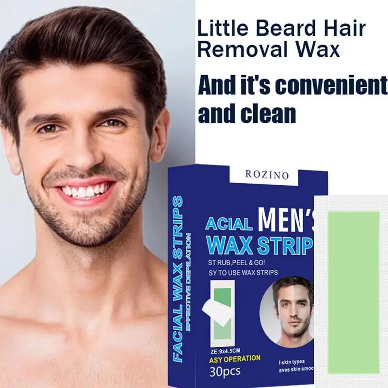 Man Wax Strips Tear-Off Beeswax Leg Wax Strips For Hair Removal Body Hair Removal For Face Armpits Bikini