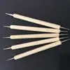 5Pcs/Set Wholesale Nail Art Dotting Pen Set Pro 2-Way Wooden Painting DIY Manicure Salon Decoration Dotting Tools 5