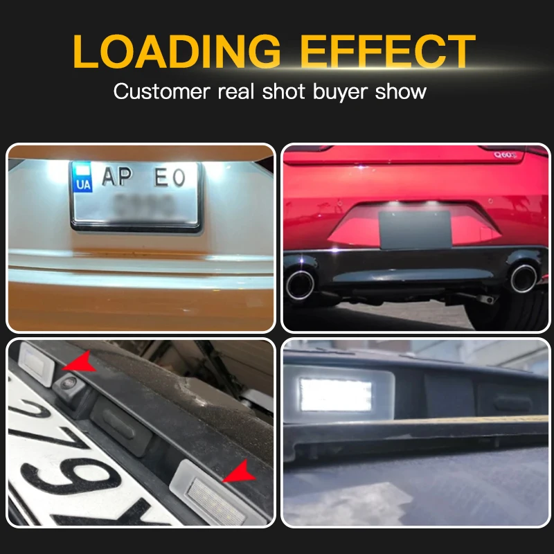 LED License Number Plate Lights For Renault Clio 5 Espace 5 Koleos