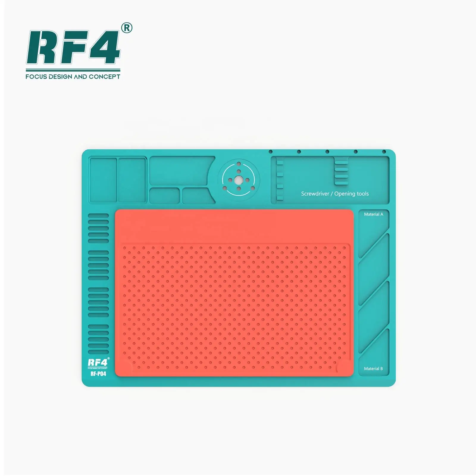

RF4 RF-PO4 Microscope Stand Base Heat Insulation Silicone Pad Microscope Fixed Base Phone PCB Soldering Repair Platform