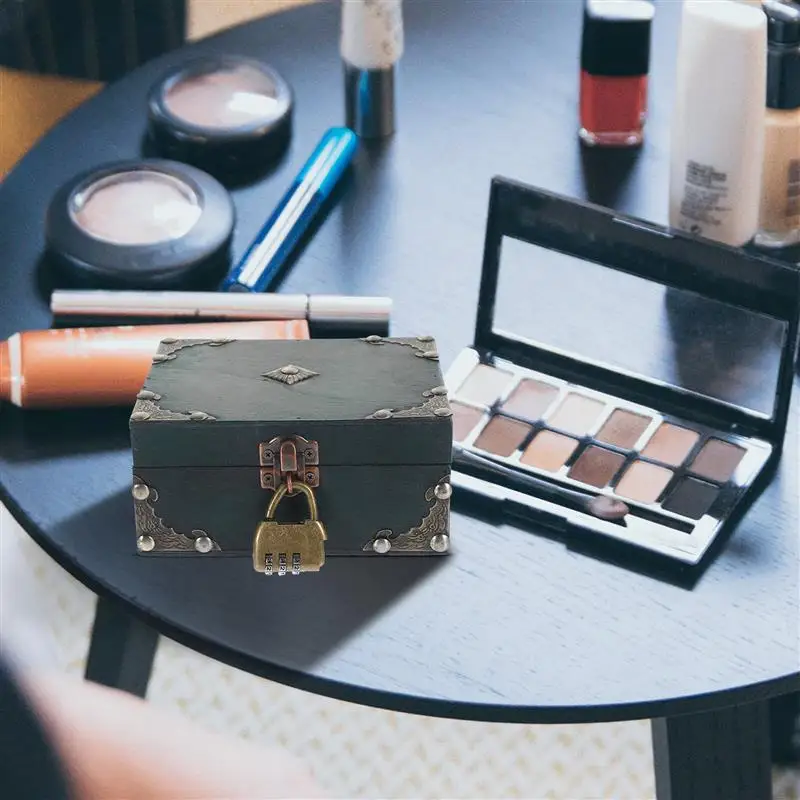 Conteneur De Bijoux Bote De Rangement En Bois Vintage Organisateur De