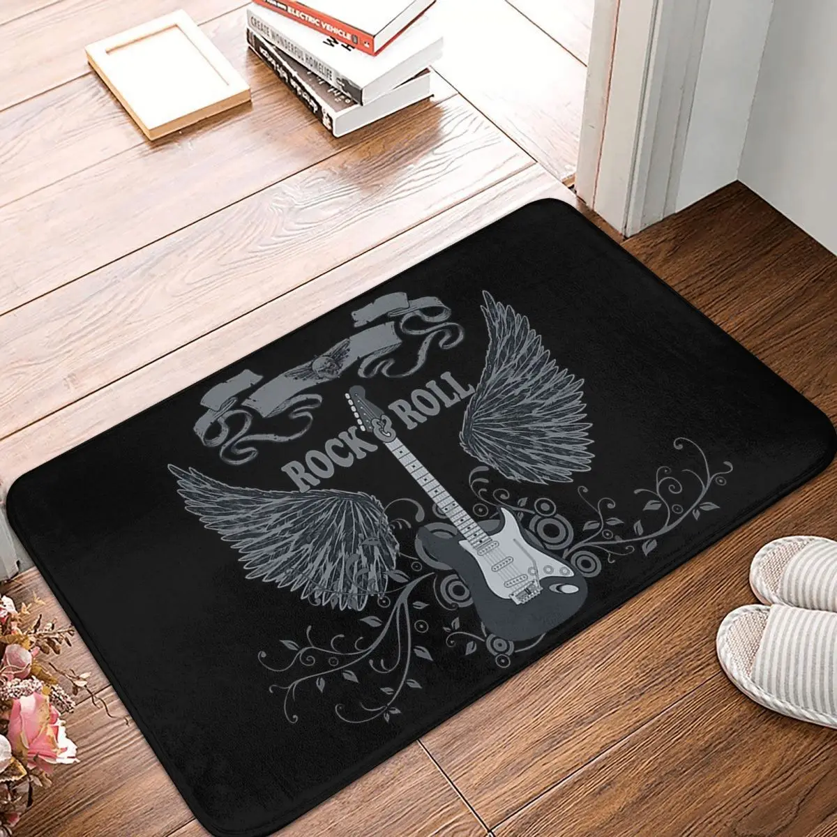 Non-slip Doormat Rock N Roll Bath Kitchen Mat Outdoor Carpet Indoor Modern Decor |