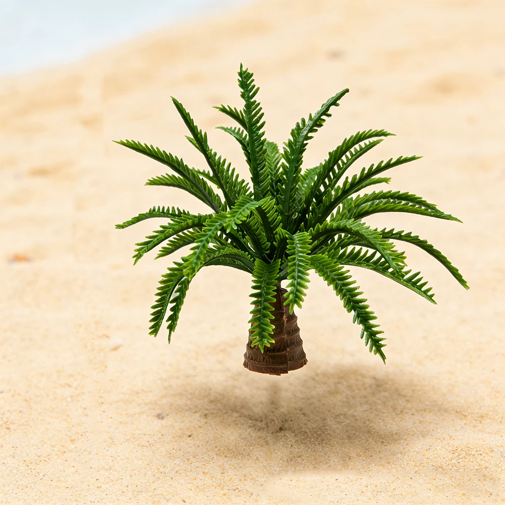 5개입 높이 2-5CM 미니 코코넛 야자수, 미니어처 풍경 DIY 열대우림 기차 요정 정원 해변 장면 레이아웃 디오라마용