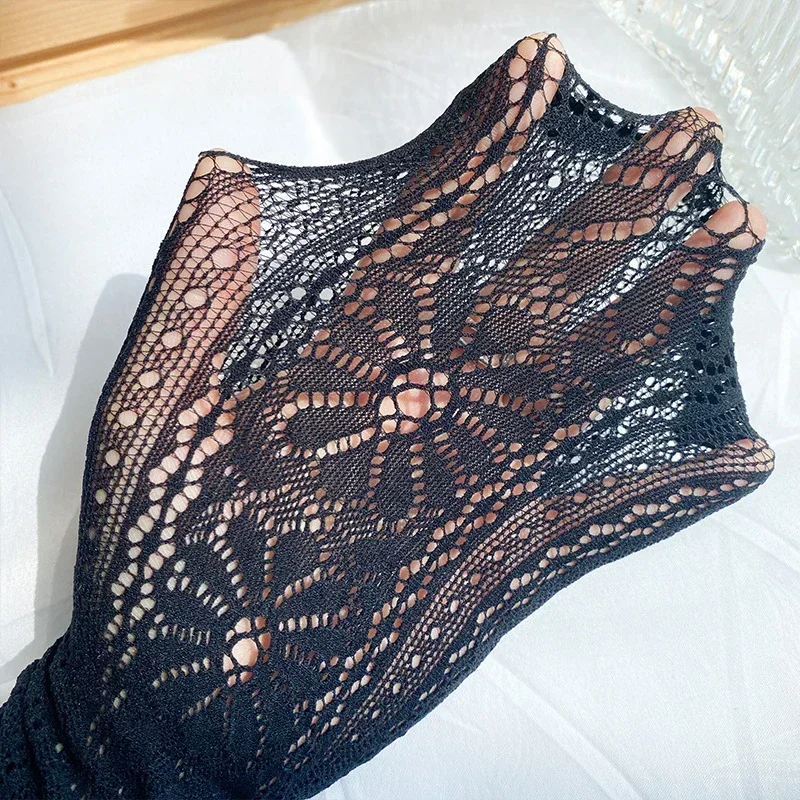 Cute Vintage White Fishnet Hollow Lolita Tights Pantyhose Summer Mesh Thin Cotton Netting Stocking for Children Baby Girls Kids