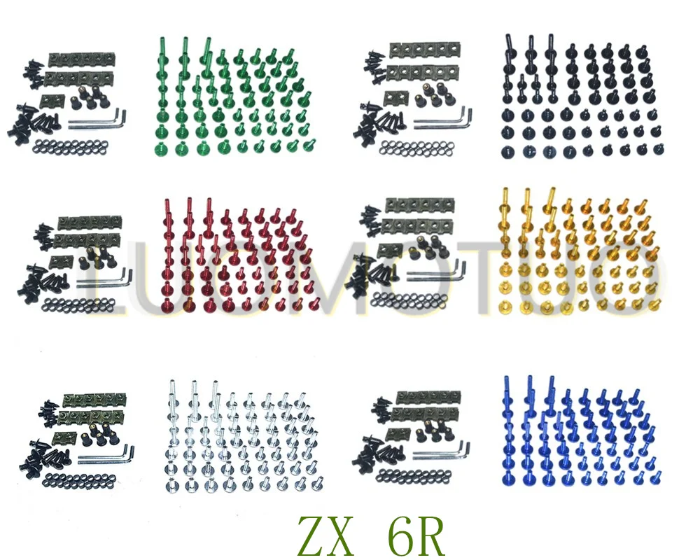 

CNC Complete Fairing Bolts Bodywork Screws Nuts Kit For Fit Kawasaki Ninja ZX 6R 2009-2010