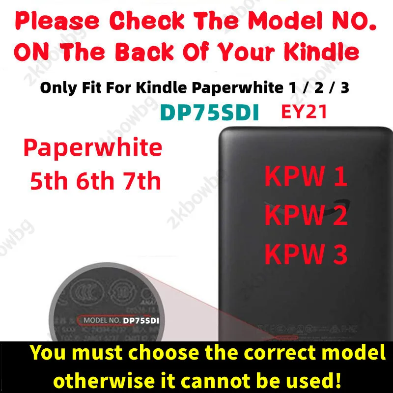 Smart Shell Case for Kindle Paperwhite 5th 6th 7th Generation 2012 2013 2015 Release Model DP75SDI EY21 Magnetic Cover Cases kindle case ereader cover ereader case