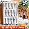 Marie's 12/18/24/36 Colors 5ml/Tube Artist Grade Gouache Paint Set with 1pc Paintbrush for Canvas,DIY Projects,Paper,Crafts 1