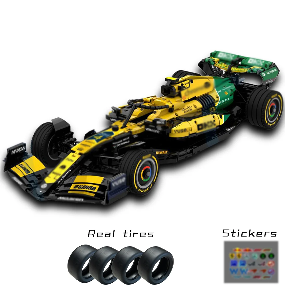 

New 184498 MOC F1 MCL38 Monaco 2024 Livery 1:8 Scale Building Blocks bricks toys Formula one Norris Senna