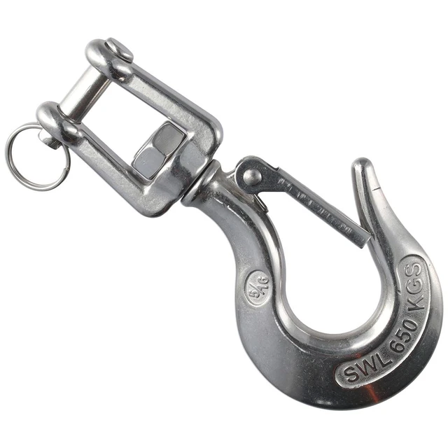 650KG Capacity Swivel Lifting Chain Hook with Safety Latch 304