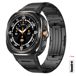 Stainless Steel Metal Band Wristband Accessories - Galaxy Ultra 2025 (Black)