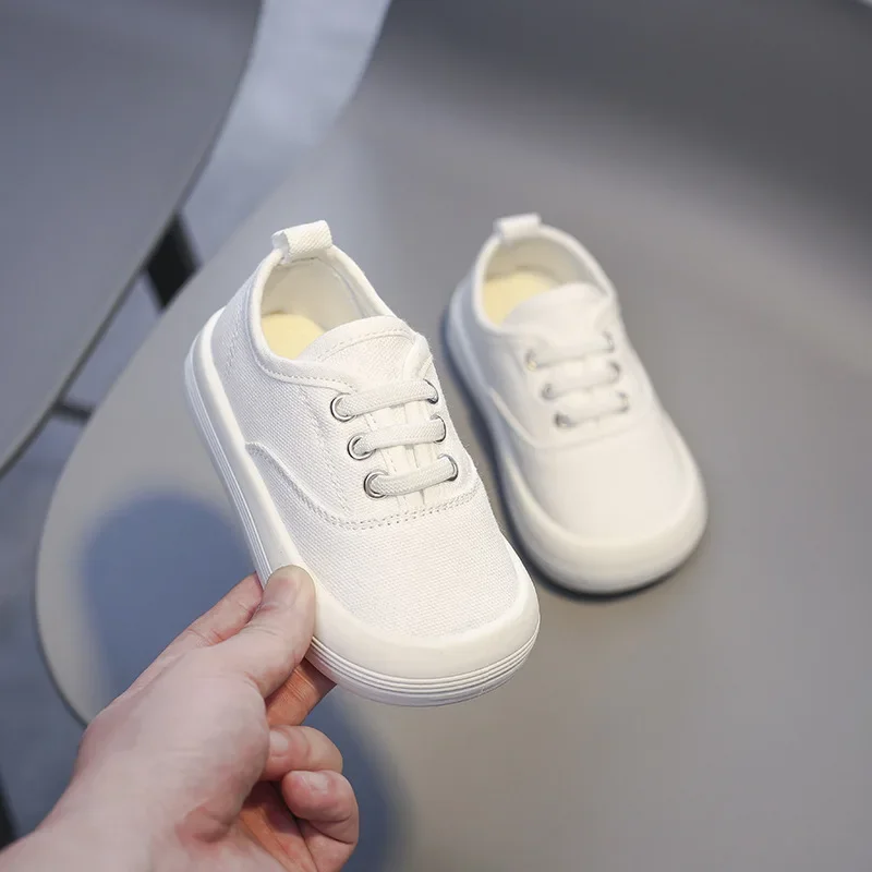 Kids Casual Canvas Shoes for Baby Boys Girls Outdoor Sneakers Comfortable Non Slip Soft Soled Infant Toddler Shoes Size 19-28