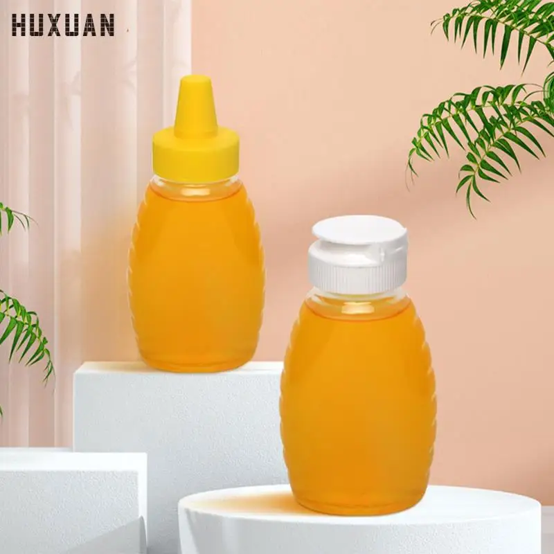 Plastic Honey Squeeze Bottle Salad Dressing/Oil Dispensers Flip Cap Refillable Condiment Containers Leak Proof Squeezable Bottle jam squeeze bottles condiment bottles