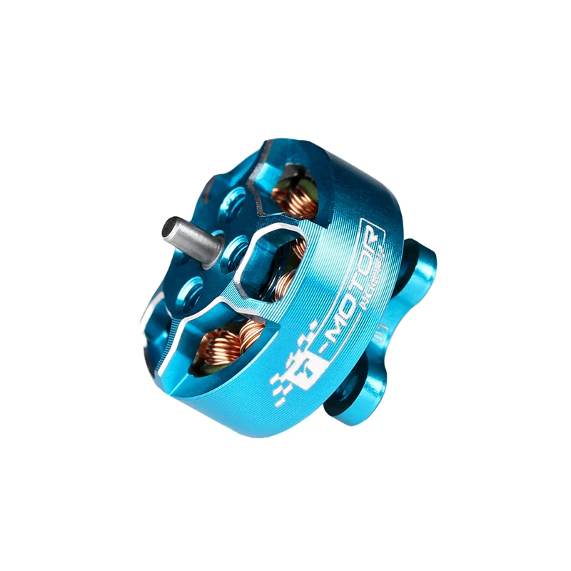 Comparaison de taille entre le moteur T-MOTOR M1103 et une pièce de monnaie