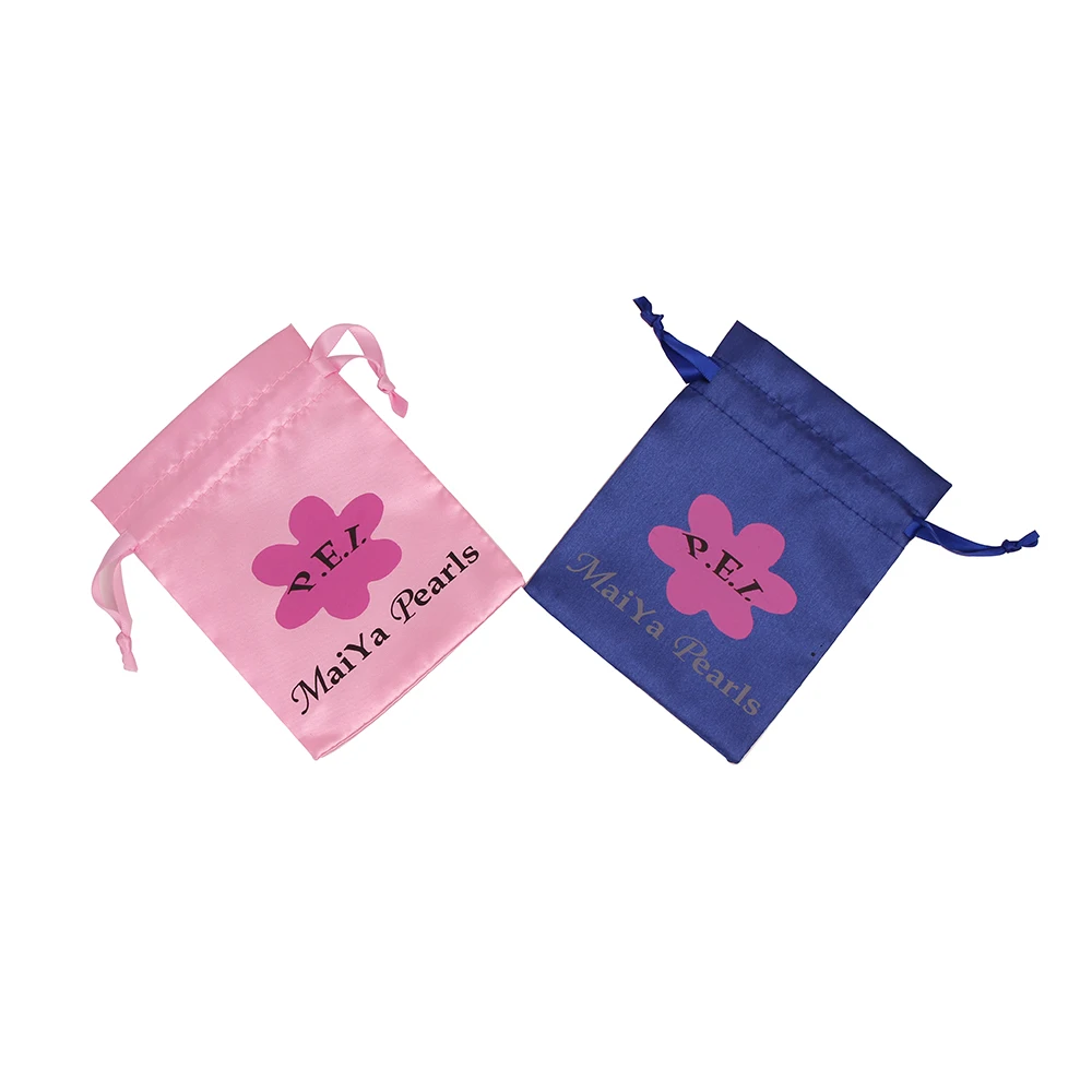 

100pcs CBRL small Satin drawstring Jewelry pouch Gift pouches custom logo PSP bag