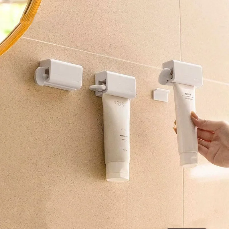 Tooth Brush Holder Bathroom Accessories Wall Toothpaste Squeezer Lazy Squeeze Toothpaste Clip Bathroom Rack