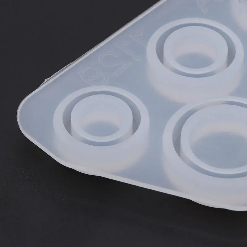 Silicone Flat Rings Pendant Mold 8 Sizes Epoxy Molds Jewelry Resin Casting Mold