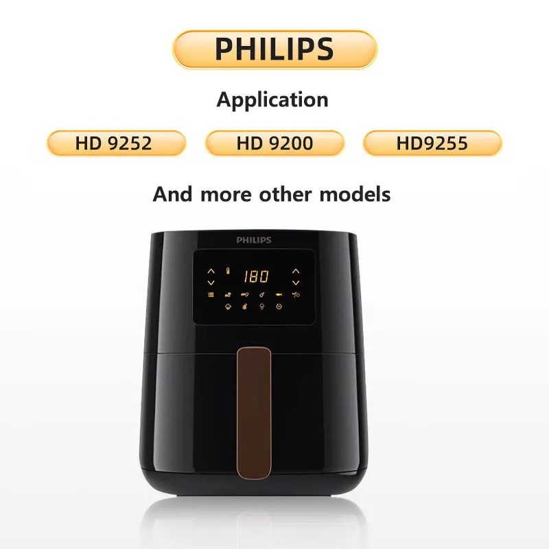 Air Fryer Silicone Basket 1-2Pcs 17.5cm/6.89in Air Fryer Silicone Basket Mould for 4-5L Airfryer for Philips HD9252 HD9200 HD9255