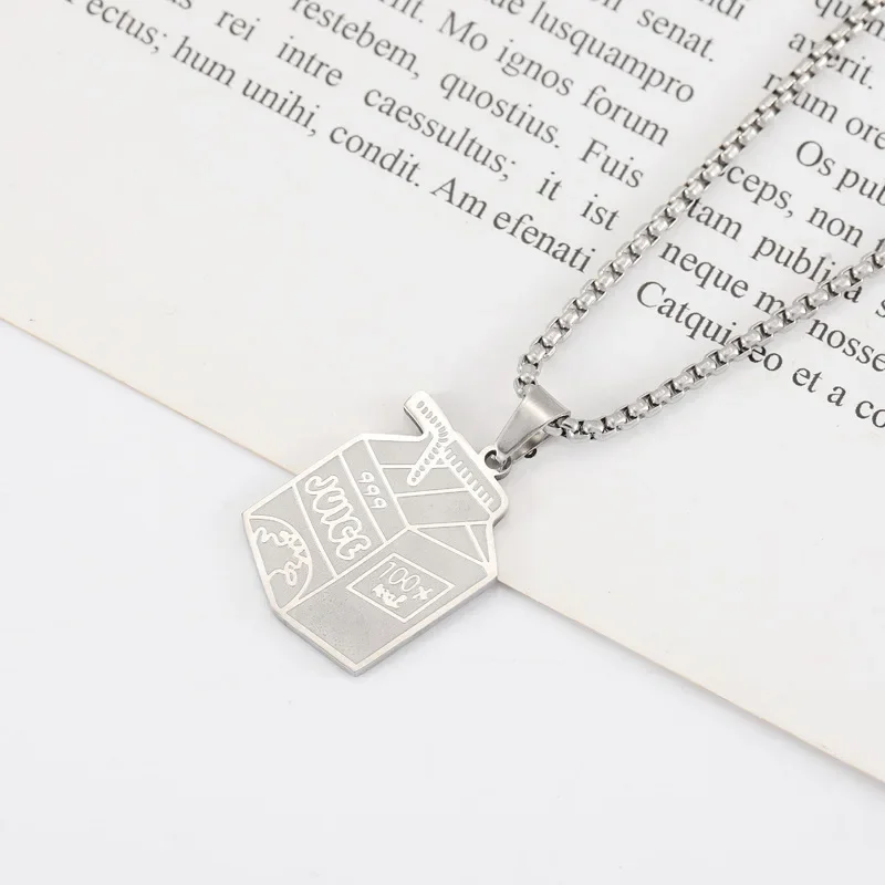 JUICE and Wrld Necklace Popular Rapper Hiphop Singer Pendant Necklace Fans Souvenir Stainless Steel Jewelry Gift 3