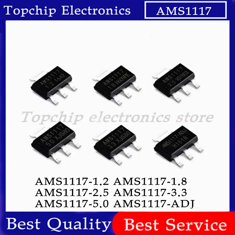 Versatile 20-Pack Voltage Regulator Assortment - 1A Output, Multiple Voltage Options