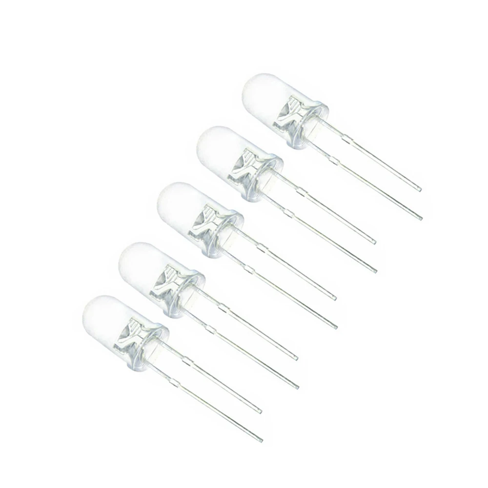 100PCS/lot 3mm 5mm F3 F5 Round LED Ultra Bright  White Green Yellow Blue White Red Light Emitting Diode For Diy Kit