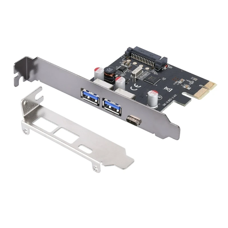 

Карта расширения PCIE к USB 3.1 типа C и USB3.0, быстрая 10 Гбит/с для настольного компьютера, карта адаптера PCIE X16