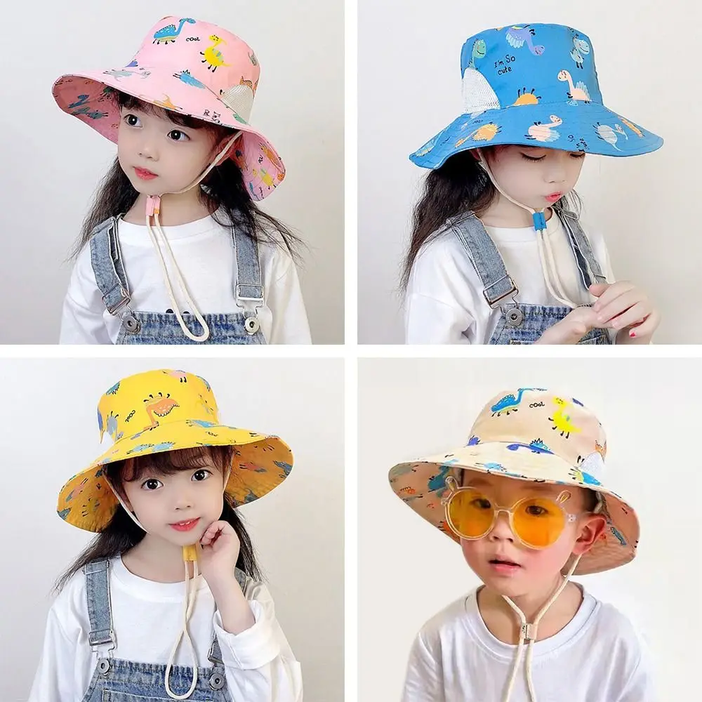 

Summer Beach Cap Boy Girl UV Protection Children Bucket Hats Wide Brim Cap Sun Hat