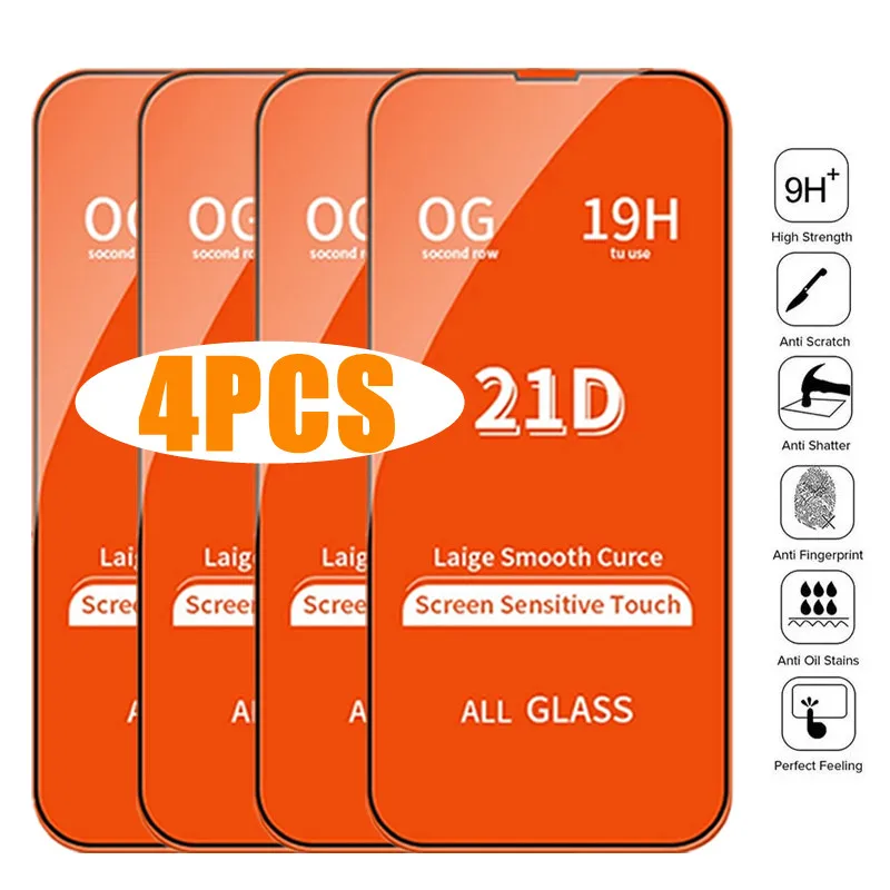 21D Tempered Glass for IPhone 12 13 Pro Max Mini Screen Protector for