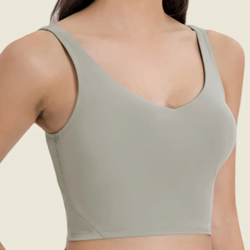 Solid Color Women Sports Bras Gathered Without Steel Ring Running Vest Fitness Front Zipper Sexy Shockproof Underwear