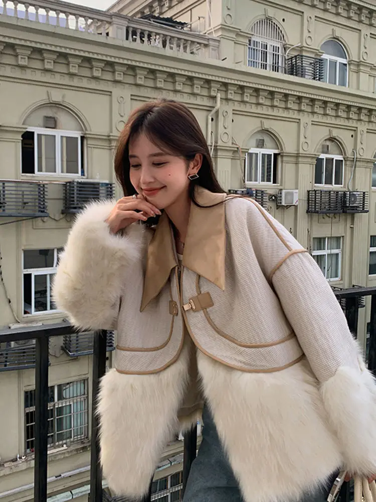 imitation-fox-fur-fur-autumn-and-winter-new-fashion-style-street-thickened-versatile-splice-coat-women's-trend