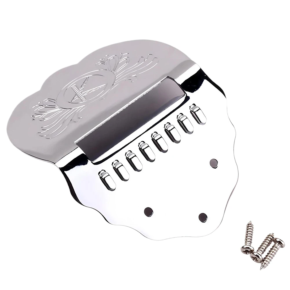 8 String Mandolin Pulling Board & Screws Mandolin Tailpiece Parts Metal Mandolin Tailpiece Replacement Part for Mandolin Guitar