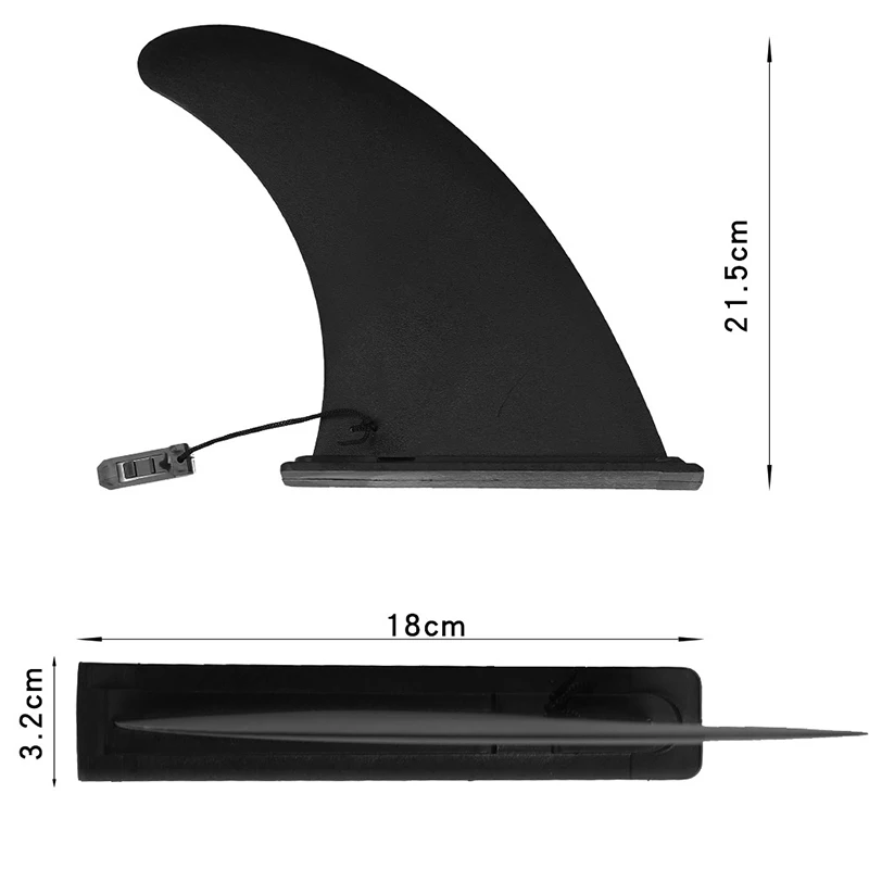 Snap-On Removable Tailfin Splitter Rudder for Surfboards and Paddleboards