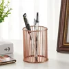 Cosmetics Makeup Brushes Storage Box Cylindrical Case Storage Lipstick Brush Pen Holder Organizer Wrought Iron Pen Storage 5