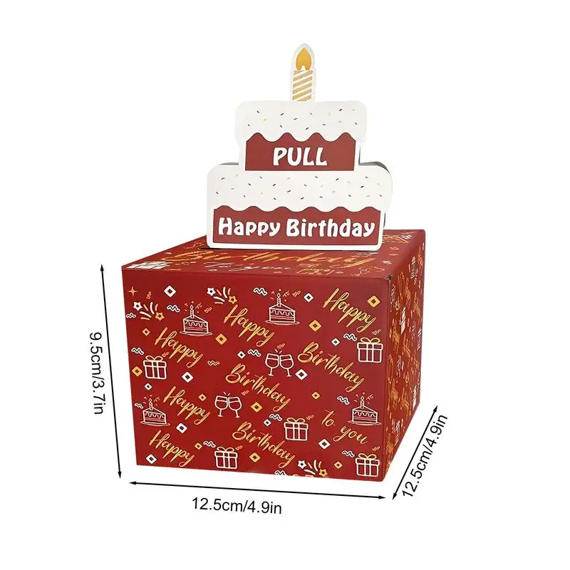 Money Gift Boxes For Cash Money Cake Pull Out Kit Fun And Creative Birthday Box Happy Father's Birthday Money Box For Birthday 6