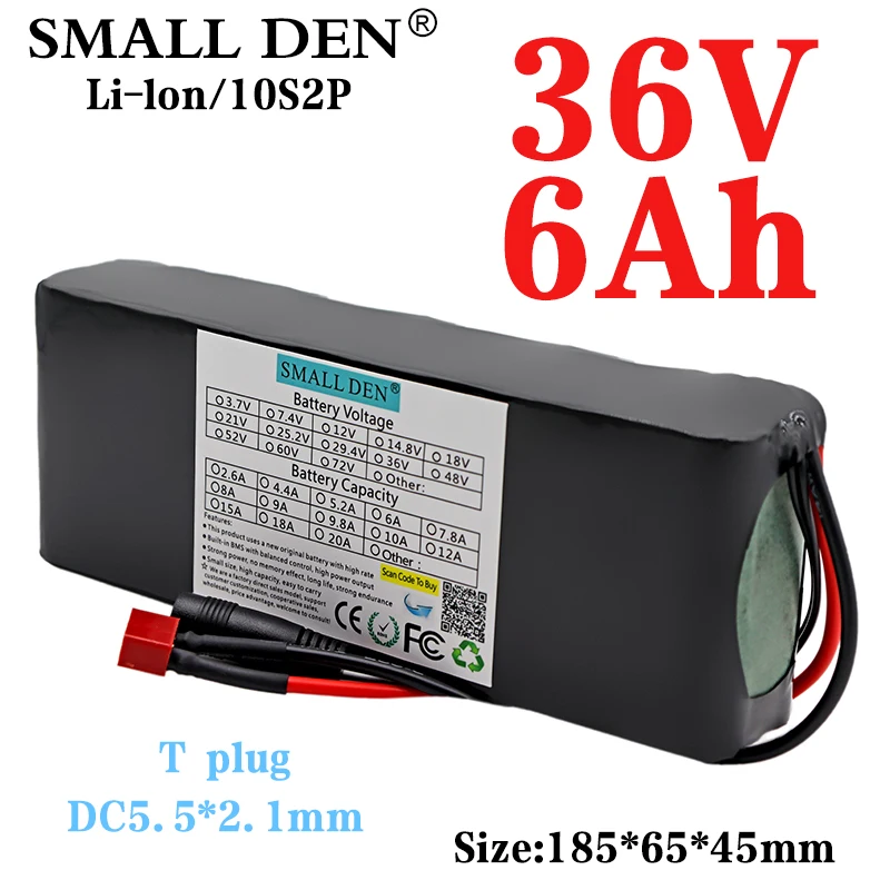 36V 6Ah 18650 lithium battery pack 42V rechargeable for electric bicycle motorcycle scooter vehicle with BMS | Электроника