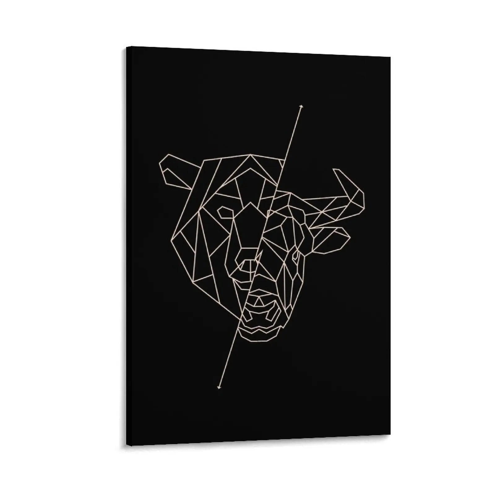 

geometric bear bull Canvas Painting room decorations for girls decor large paintings modern living room decoration anime figure