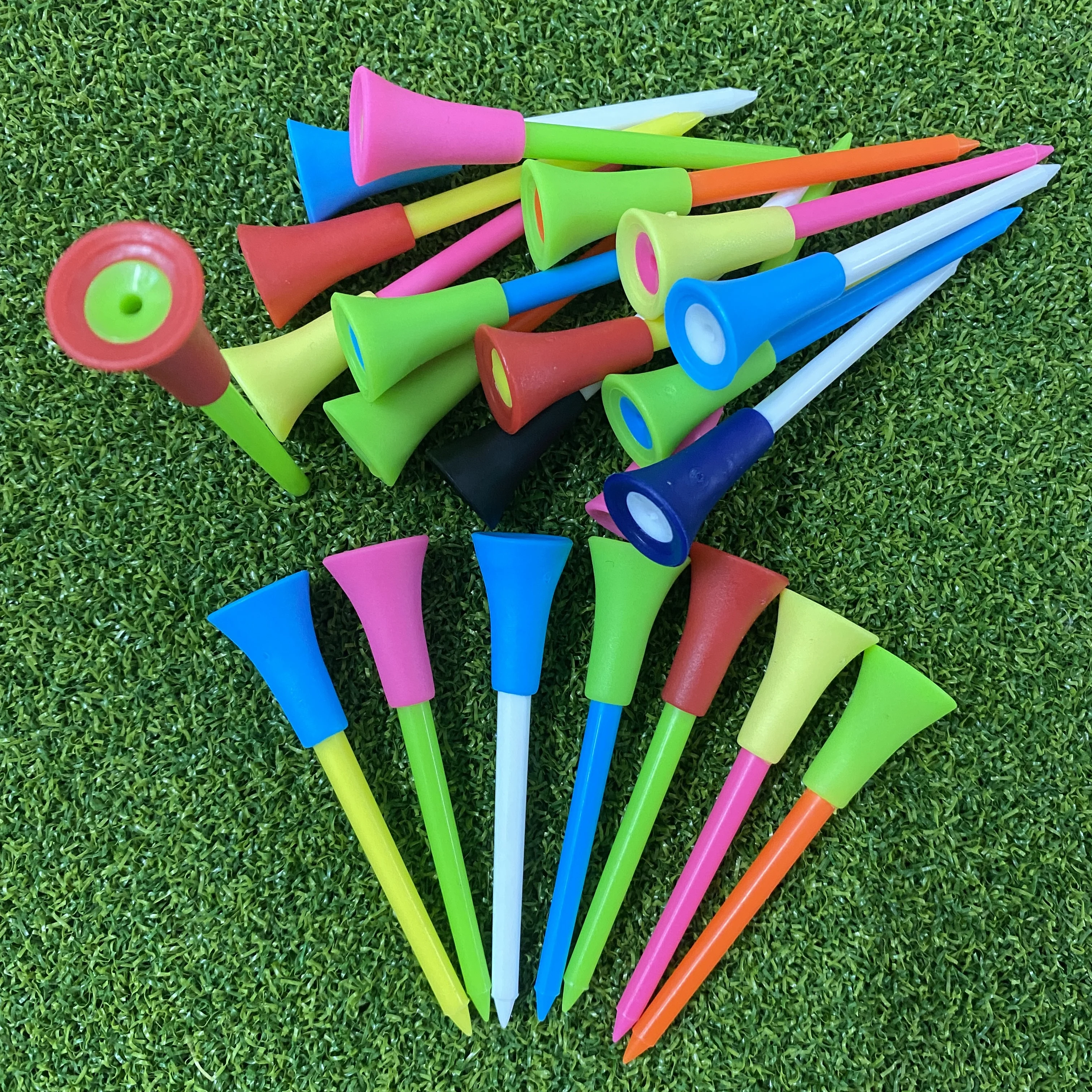 50Pcs Soft Rubber Cushion Golf Tees 3 1/4 Inch Rubber Golf Tees Plastic