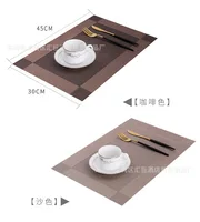 PVC Washable Placemats for Dining Table Mat Non-slip Placemat Set In Kitchen Accessories Cup Coaster Wine Pad Coasters Set 6