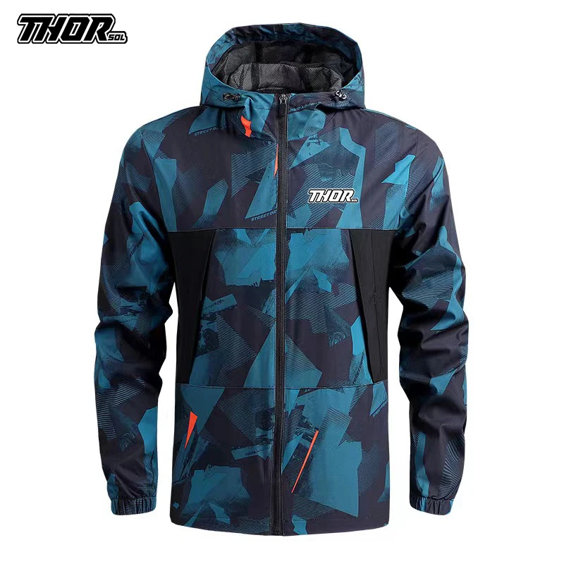 THORSOL Men's Motocross Bicycle Cycling Jacket Windbreaker Quick Dry Outdoor Racing Mountain Bike Rompevientos Ciclismo cycling jacket cycling clothes