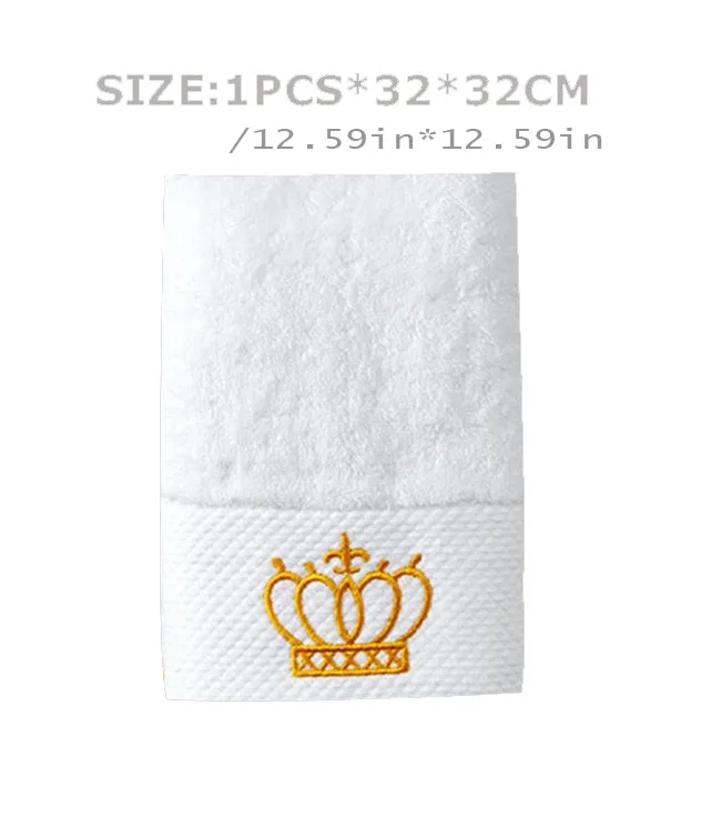 Embroidered Crown White bath towel 5stars Hotel Towels 100% Quality To –  Home Designs by McMan