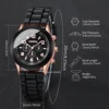 3pcs/set Unisex Silicone Band Quartz Watch 3 Colors /set 6