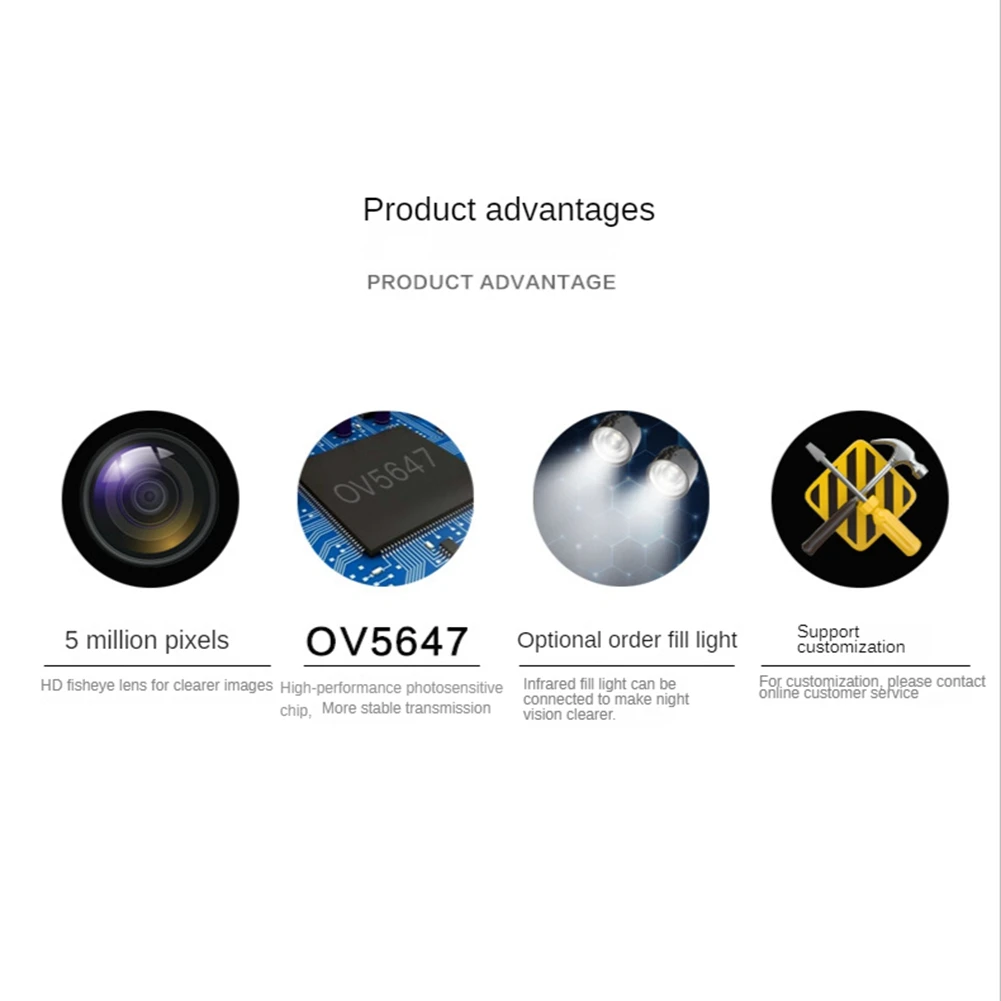 카메라 모듈 비 야간 투시경 버전, 라즈베리 파이 75 도 3.6mm, 초점 조절 가능, 1080P HD 웹캠, 5MP OV5647