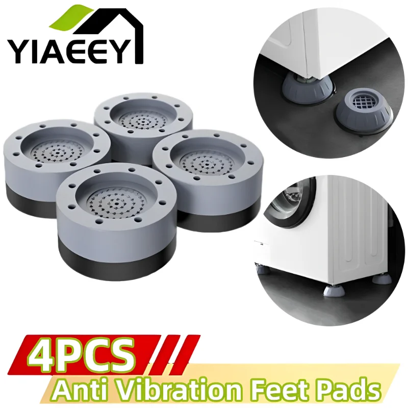 Anti Vibration Pads Rubber Mat Slipstop Silent Universal Washing Machine Refrigerator Support Dampers Stand 1/2/4Pcs