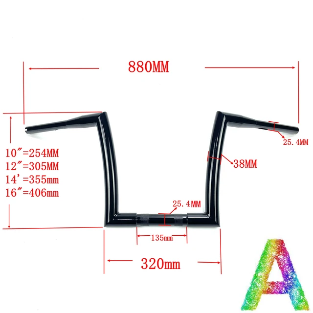 Custom Motorcycle Handlebars Ape Hangers HARLEY CHOPPER TWISTAPE