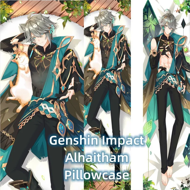 

2WAY/WT Anime Game Genshin Impact Dakimakura Alhaitham Arataki Itto Nahida Wanderer Dehya Pillowcase Hugging Body Pillow Cover