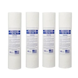 Universal 5 Micron Sediment Water Filter Element - Pack of 2/4, Easy - to - Use Polypropylene Cotton (4 pcs)